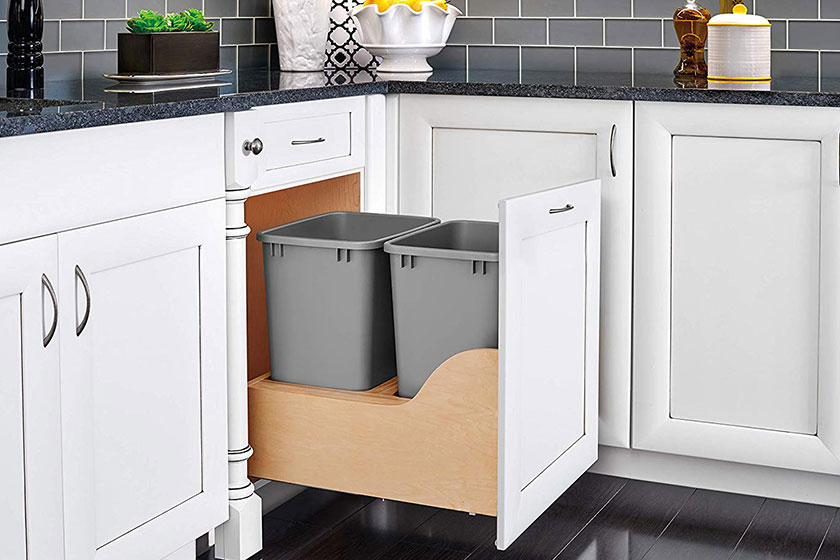 Double Soft Closing Slide Out Drawers with dividers - Fits Best in
